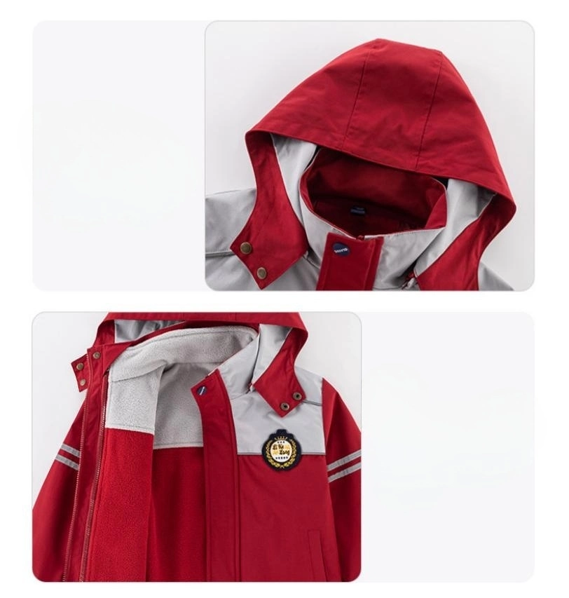 Students School Uniforms Winter Three Pieces Thickened Kids Interchange Jacket