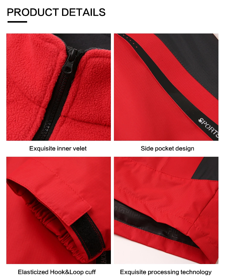 Windproof Disassemble Softshell Jacket for Outdoor Wear Camping&Hiking Windbreaker Screen Printing