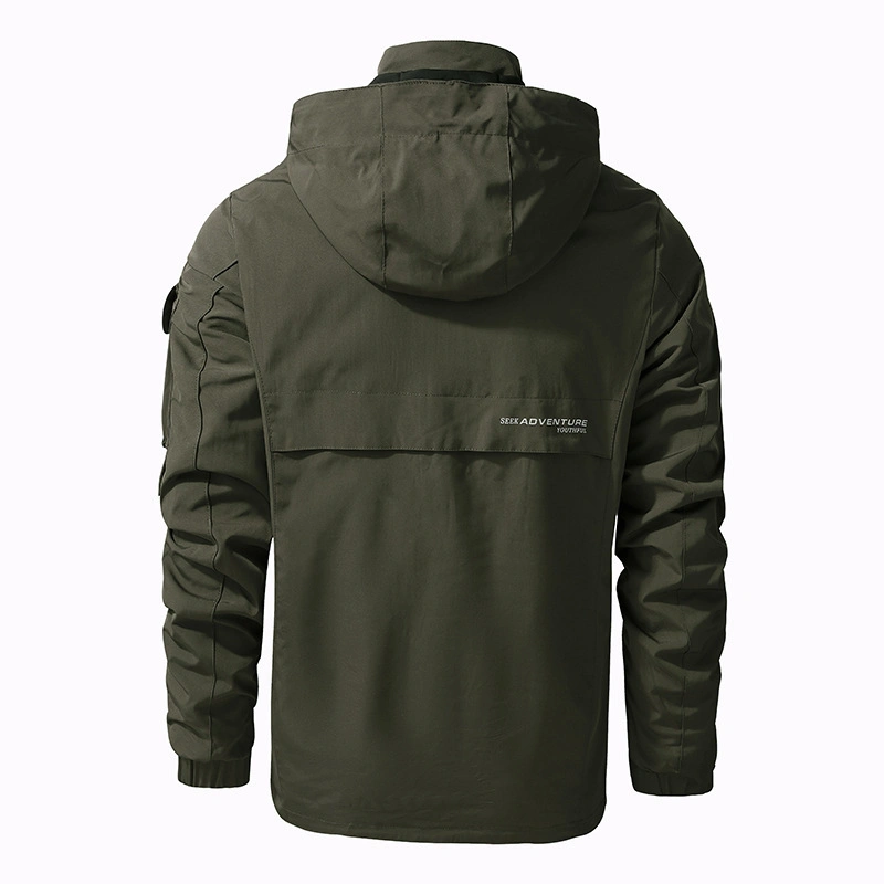 Custom Logo Jacket Hot Sale Fashion Male Designer Coat Casual Outdoor Zipper Coat Winter Jacket Waterproof Windbreaker