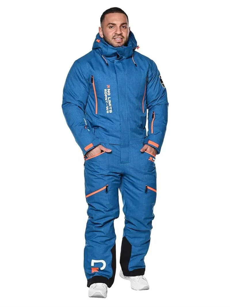 Custom High Quality Waterproof Windbreaker Insulated One Piece Coverall Winter Outdoor Mens Ski Wear