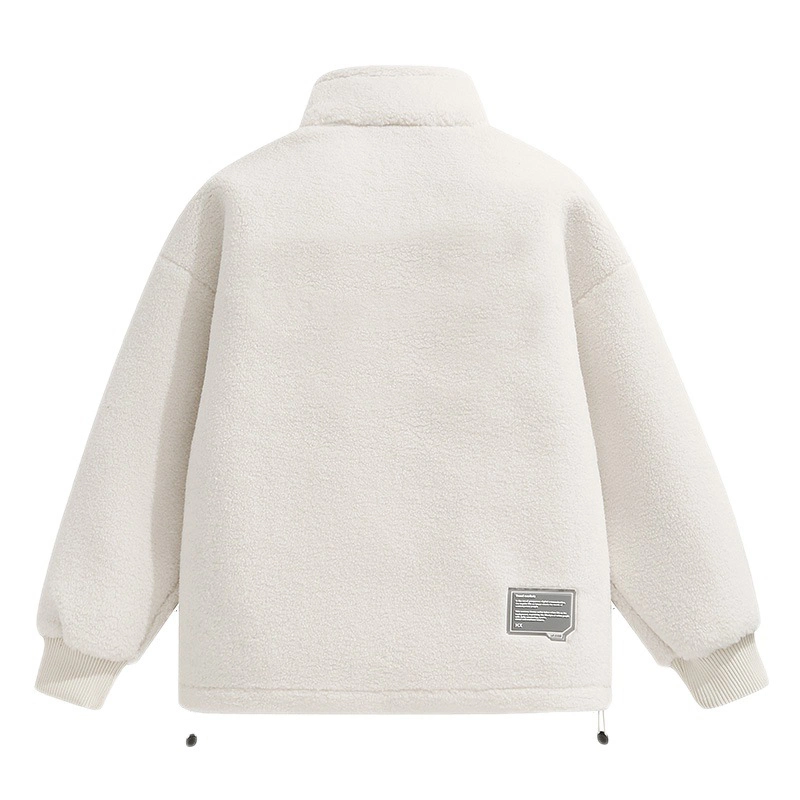 New Grain Velvet Jacket Men&prime;s New Trendy Brand Thickened Fleece Lamb Wool Cotton Jacket