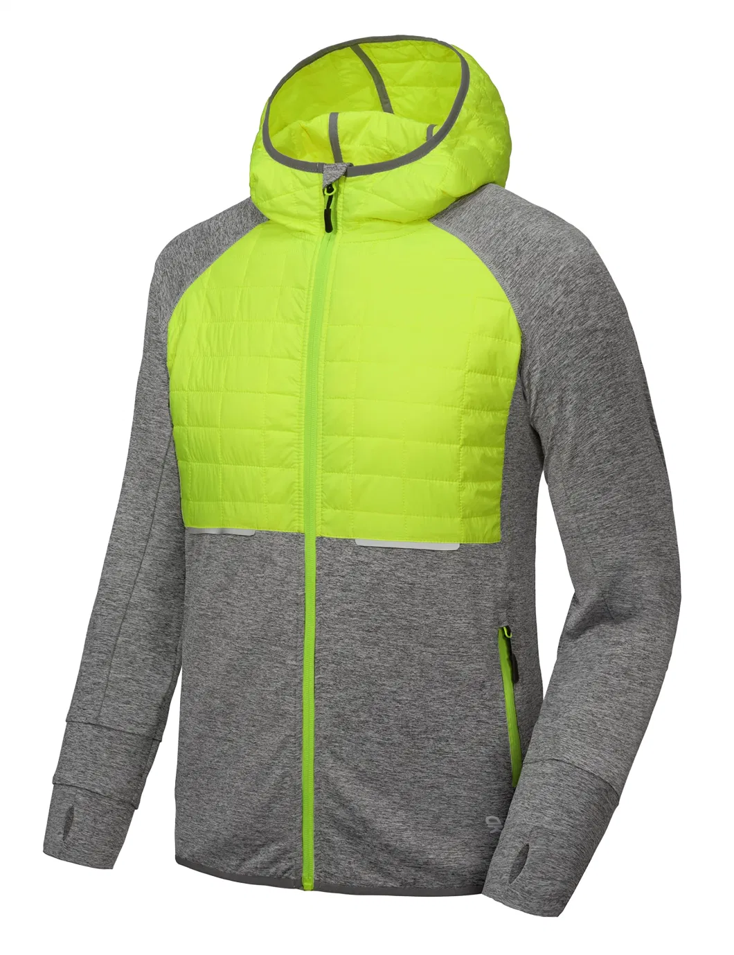 Asiapo China Factory Men&prime;s Brightful Full Zip Hooded Sports Jacket for Outdoor Running Hiking Jacket