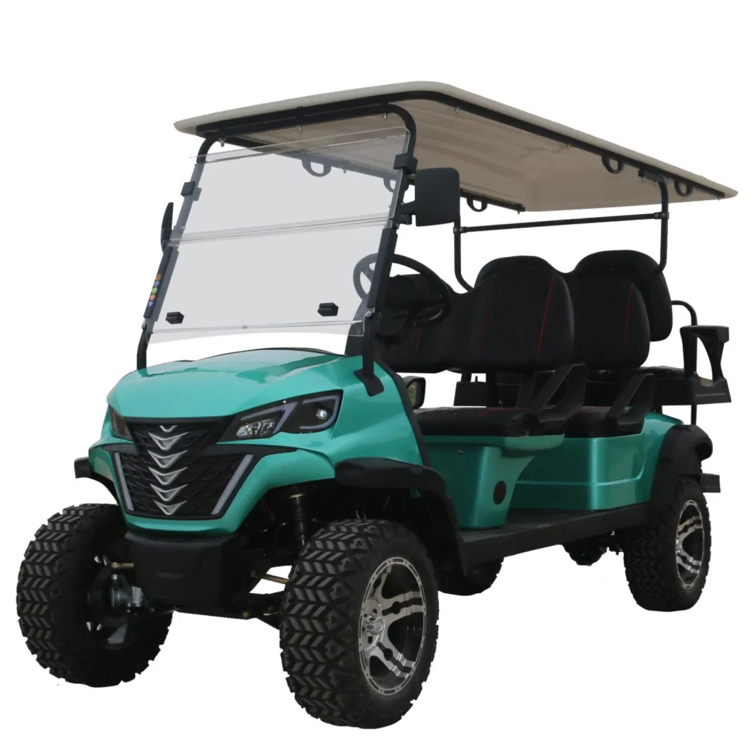 China Manufacturer Wholesale Lithium Battery 48V/60V/72V 2, 4, 6, 8, 10 Seats/Seater Hunting Golf Cart Vlc-A6+2pk