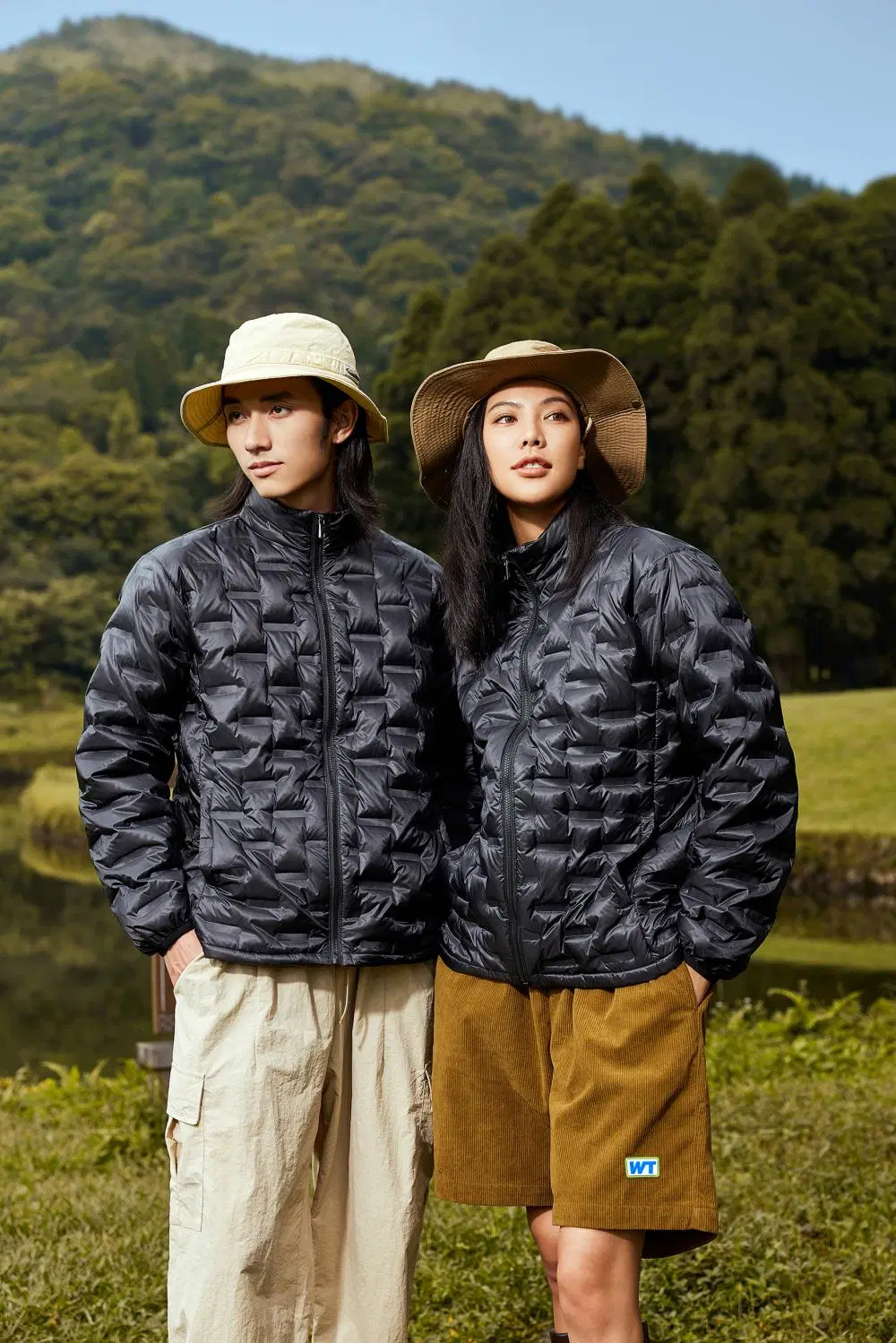 2121# Autumn and Winter Thick Three-in-One Two-Piece Jacket (down jacket liner)