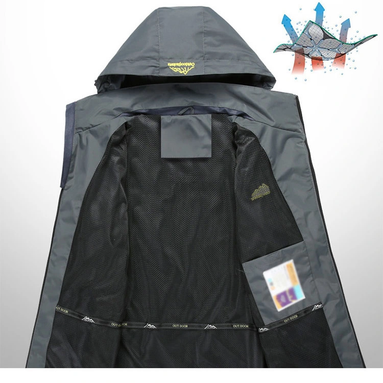 Factory Custom Hardshell Outdoor Climbing Thin Waterproof and Windproof Jacket