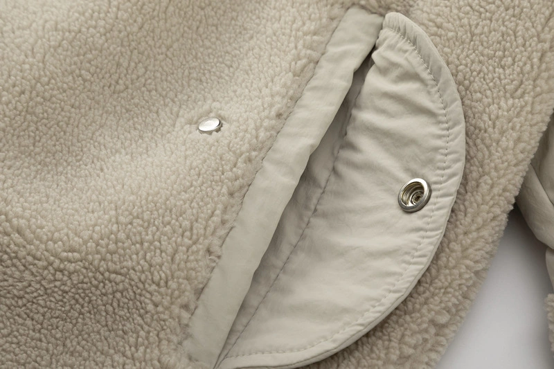 Lulusen Joint Lamb Wool Thicken Jacket for Men Custom Winter Oversized Mens Sherpa Fleece Jacket