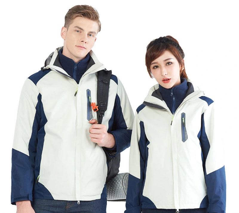 Hiworld Three-in-One with Logo Printable Two-Piece Set Warm Interchange Outdoor Jacket