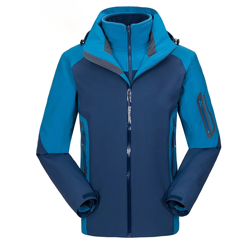 Hiworld Adult Warm Wearable Waterproof Three-in-One Two-Piece Detachable Outdoor Jacket