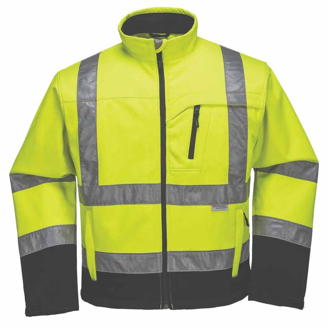 China Factory Wholesale Hi Vis Reflective Winter Safety Softshell Jacket