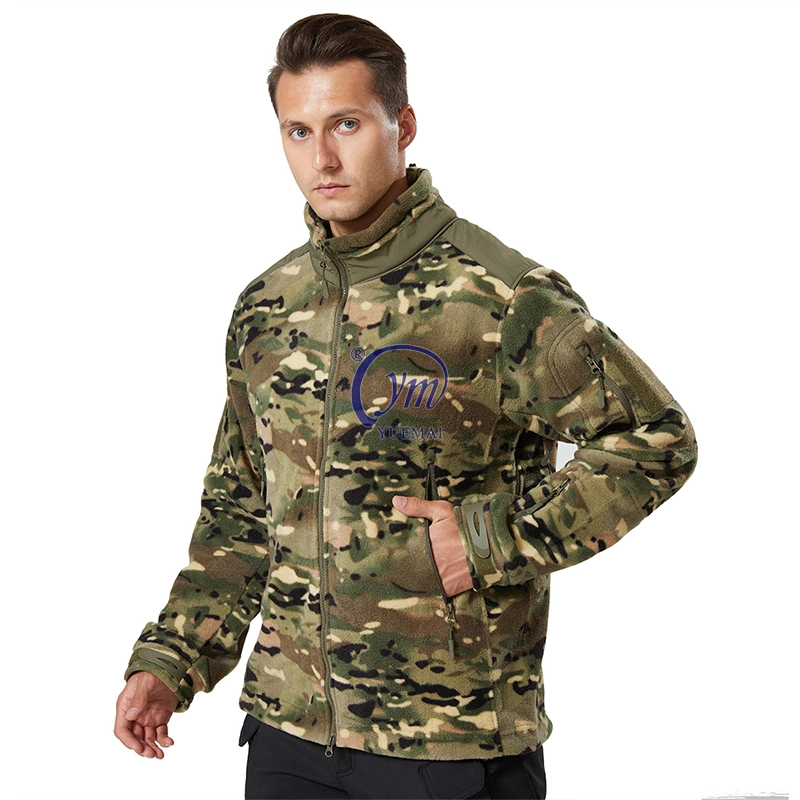 Custom Logo Mens Windbreaker Polar Fleece Winter Waterproof Windproof Softshell Tactical Jacket