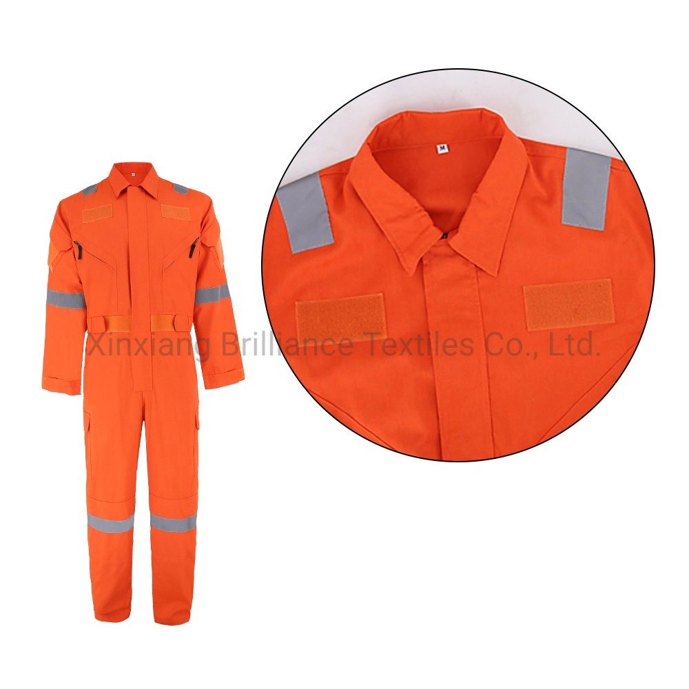 Nomex Flame Retardant Anti-Static Coverall 100%Cotton Boiler Suits Hi Vis Coverall Unisex Jumpsuit Costume Workwear Double Zips