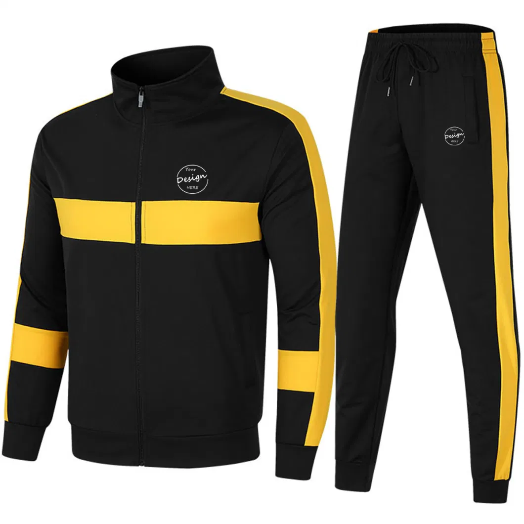 Custom Men&prime; S Athletic Casual Tracksuit Pants Hooded Full Zip Jacket Sweatsuit Set for Men