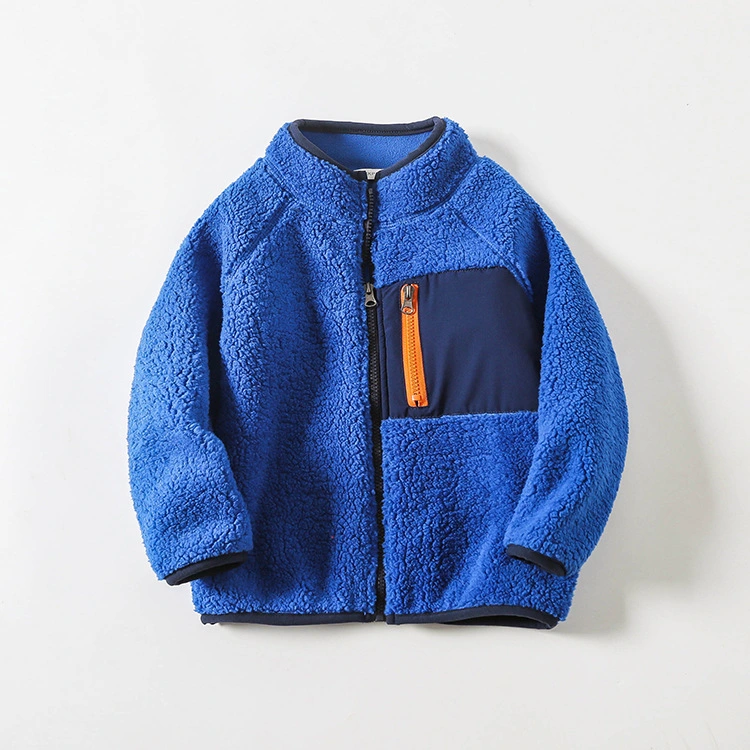 Custom Logo Sherpa Fleece Jacket Without Hood Manufacturers