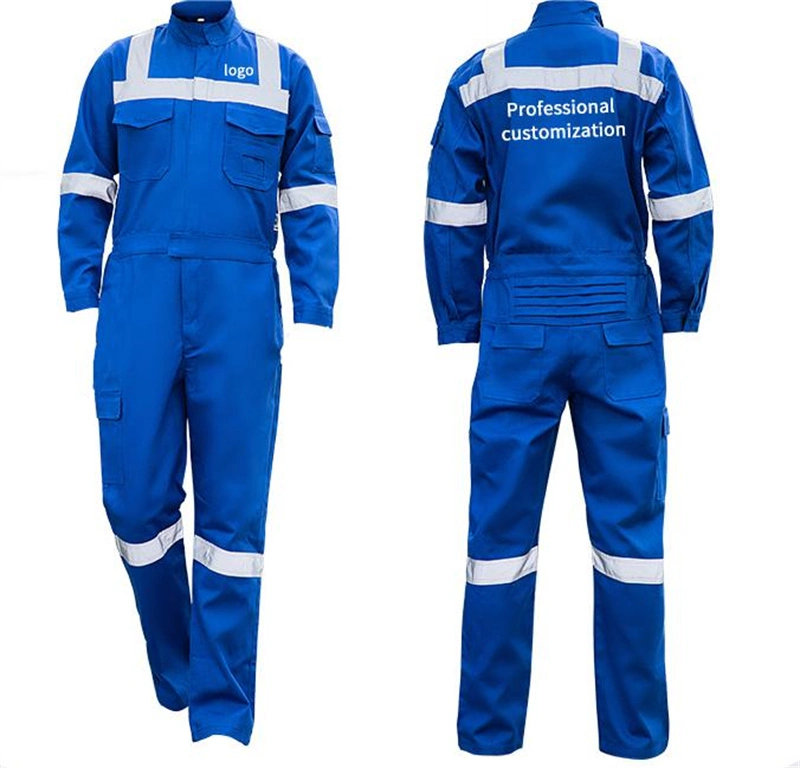 Custom Construction Hi Vis Cotton Fire Resistant Durable Uniform Jumpsuit Factory Weld Racing Traffic Mechanie Workwear Safety Wear
