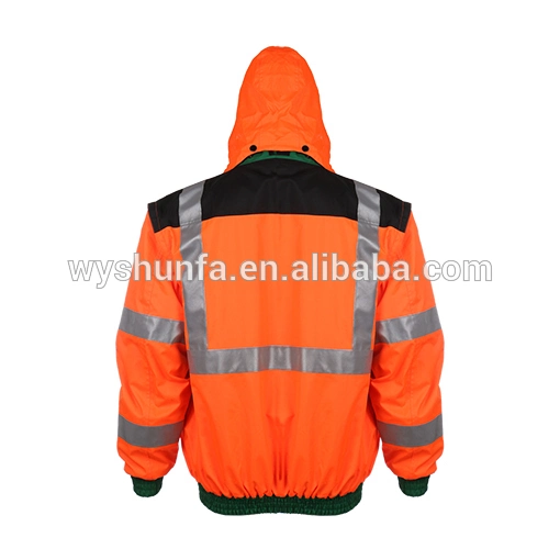 2020 Mixed Color Security Reflective Safety Rain Jacket