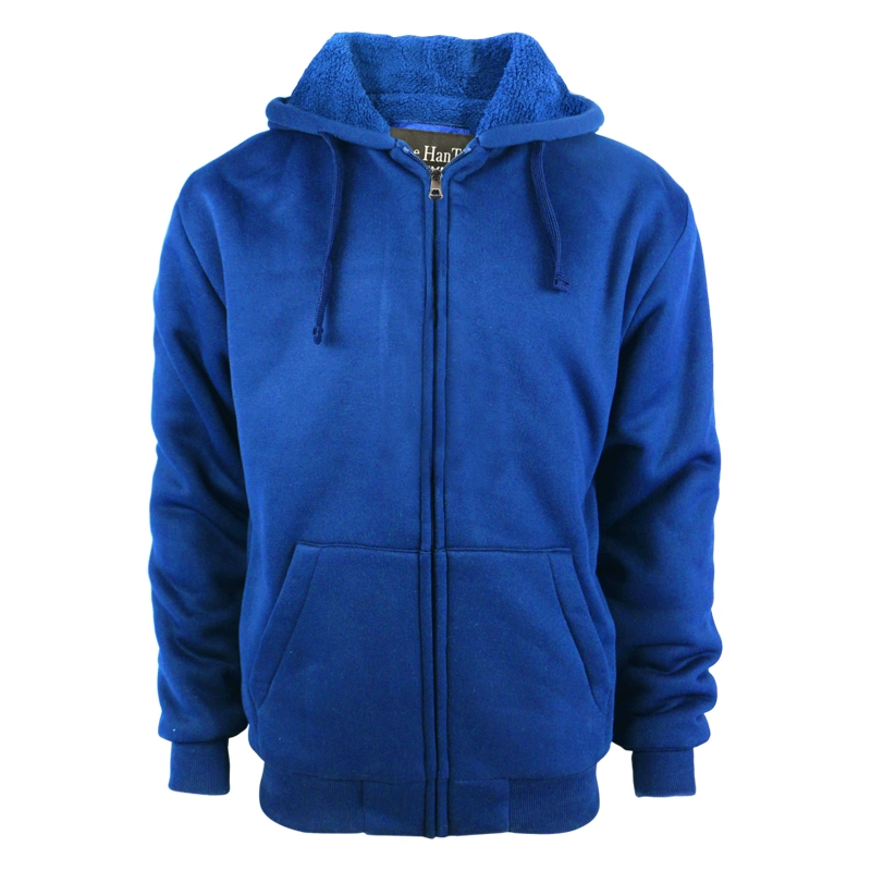 Apparel Manufacturers Navy Zip up Mens Fleece Hoodies