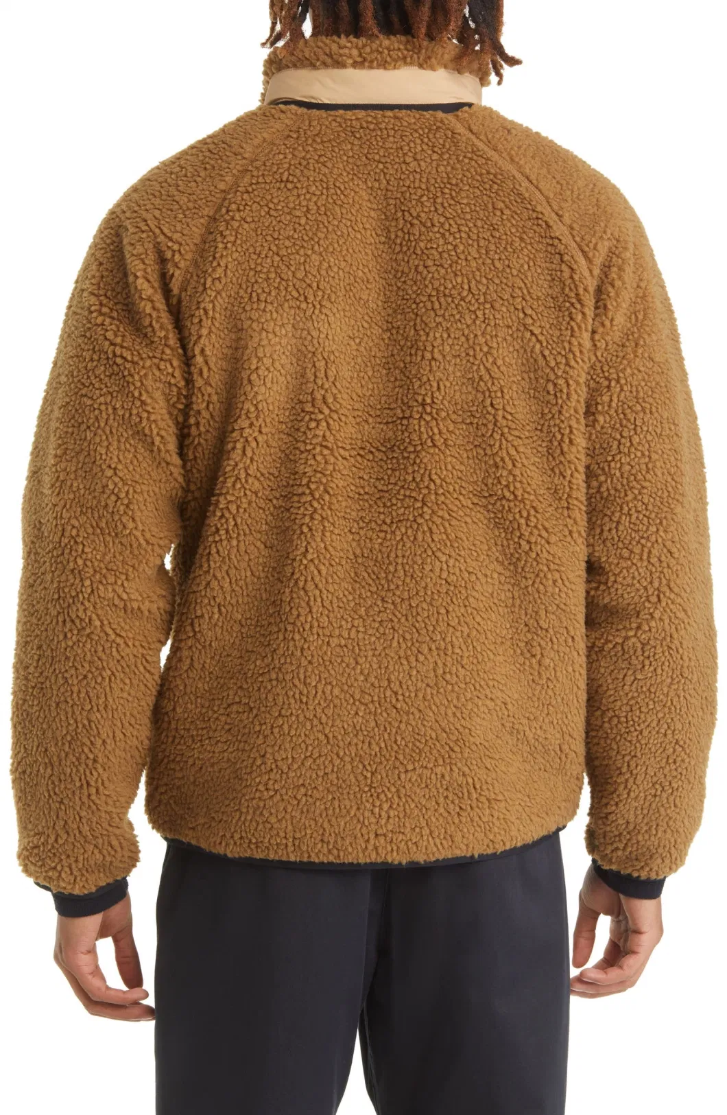 Custom Warm Jacket Fashionable Polar Sherpa Fleece Jackets Oversized Thick Streetwear Men&prime;s Fashionable Winter Coat