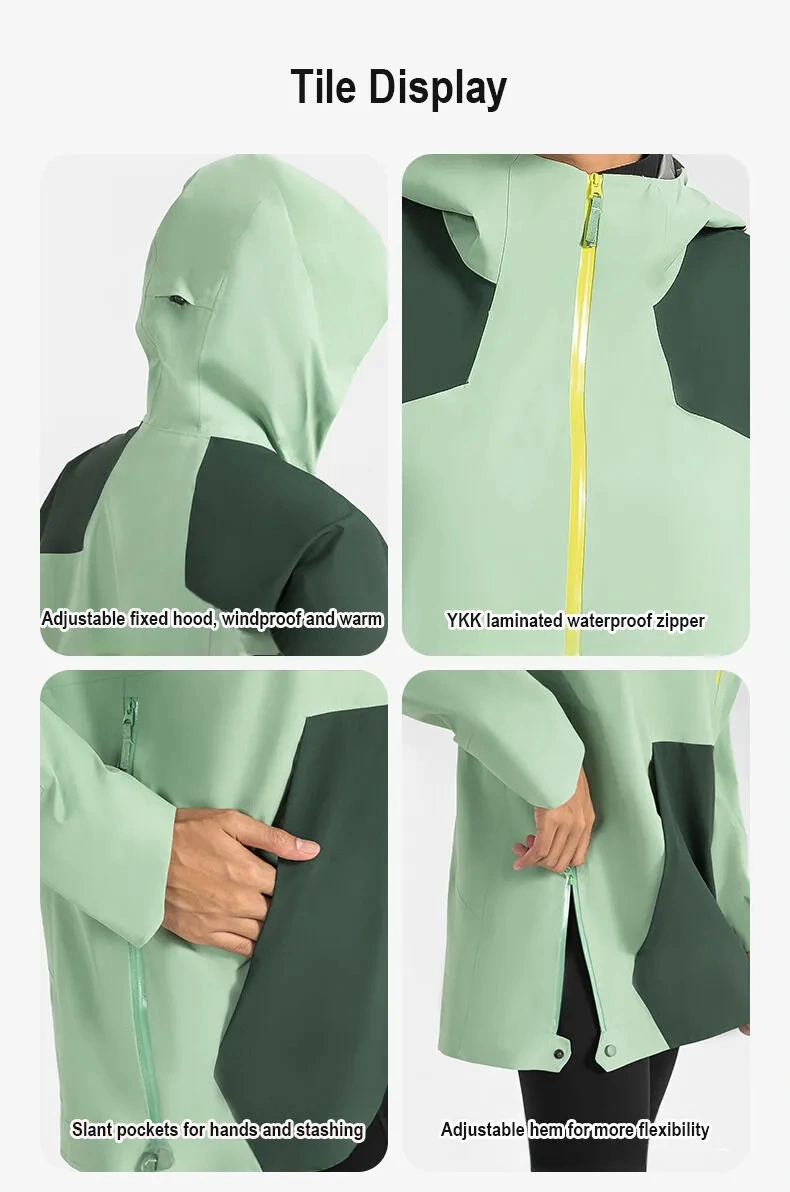 Ventureguard Women Men Waterproof Breathable Rain Jacket Hooded Windbreaker