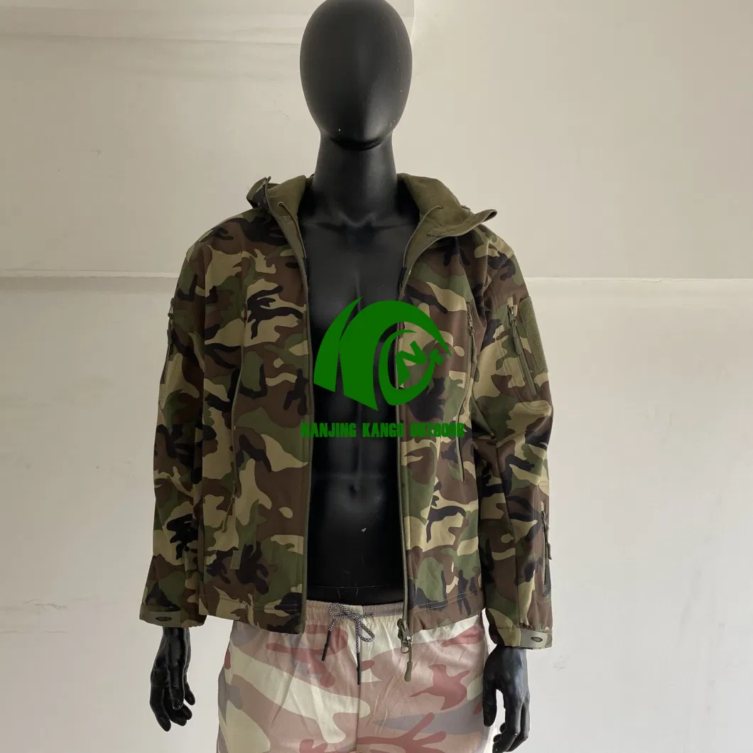 Kango Camo Army Style Uniform Hunting Softshell Waterproof Military Style Tactical Jacket