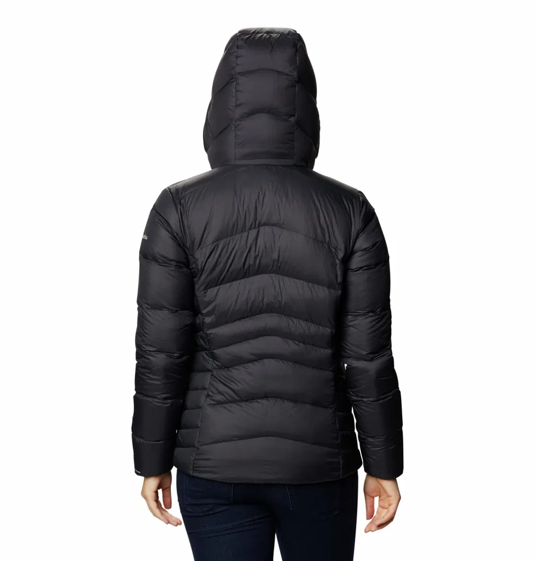 Asiapo China Factory Women&prime;s Pure Colar Thermal Parka Down Hooded Jacket Available in Plus Size