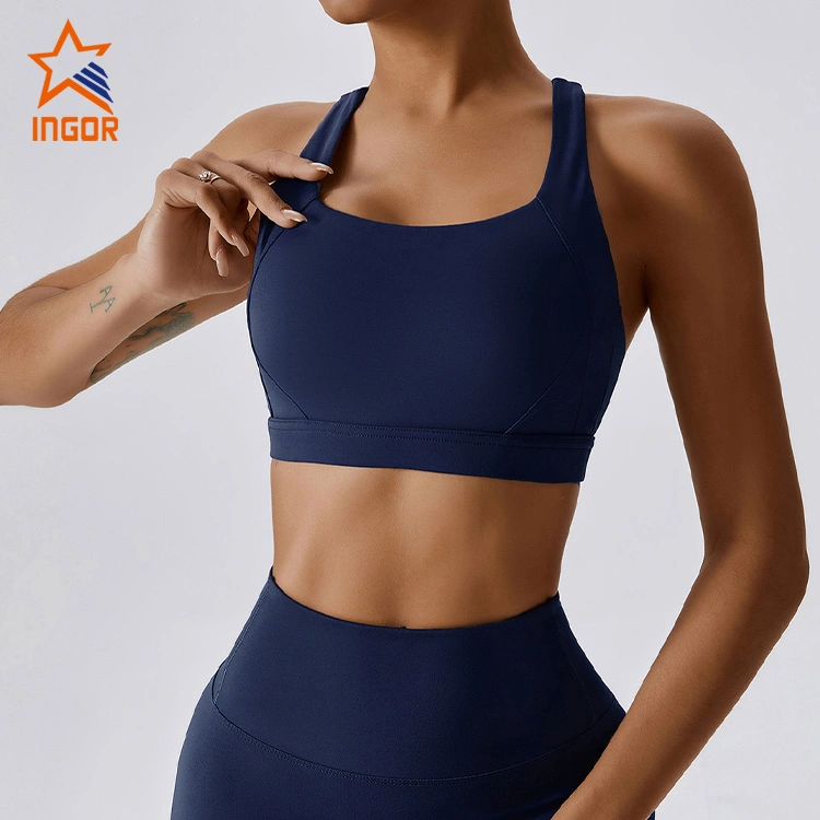 Ingor Sportswear Gym Wear Manufacturer Custom Wholesale Women Yoga Bra Sports High Impact Pilates Running Outdoor Fitness Sports Clothing Wear