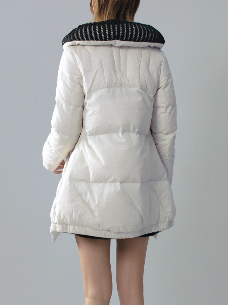 Factory Manufacturer Custom Goose Down Women Jacket Warm Long Winter Coat