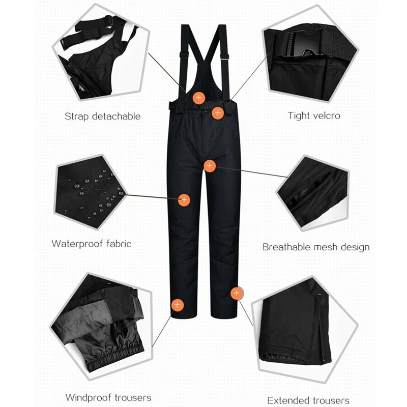 Custom High Quality Waterproof Windbreaker Insulated One Piece Coverall Winter Sports Ski Wear