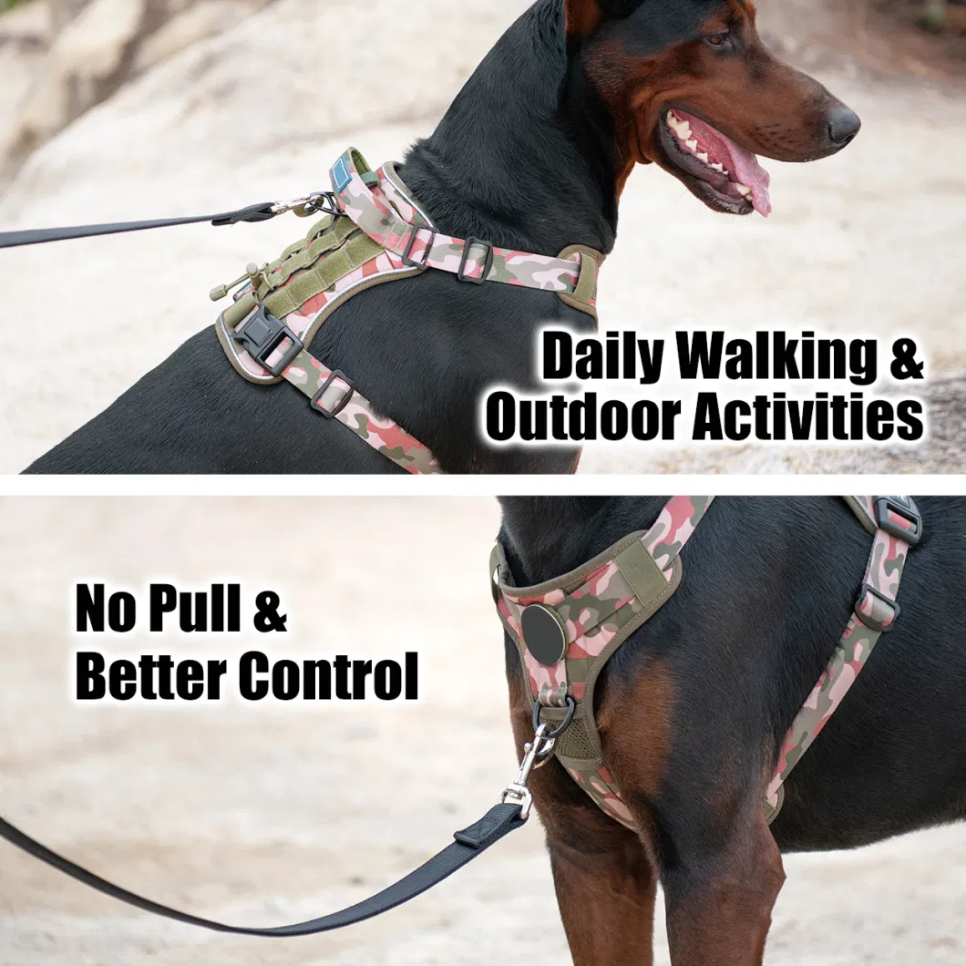 Hanyang Manufacturer Service Tactical Style Dog Vest Outdoor Hunting Dog Harness No Pull K9 Reflective Tactical Dog Harness