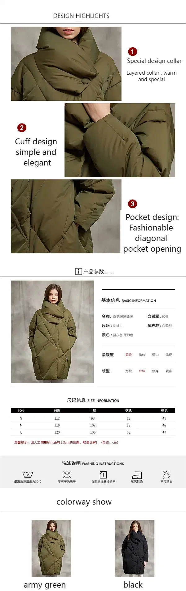 New Winter Down Jacket Women&prime;s MID-Length Thicker Down Coat