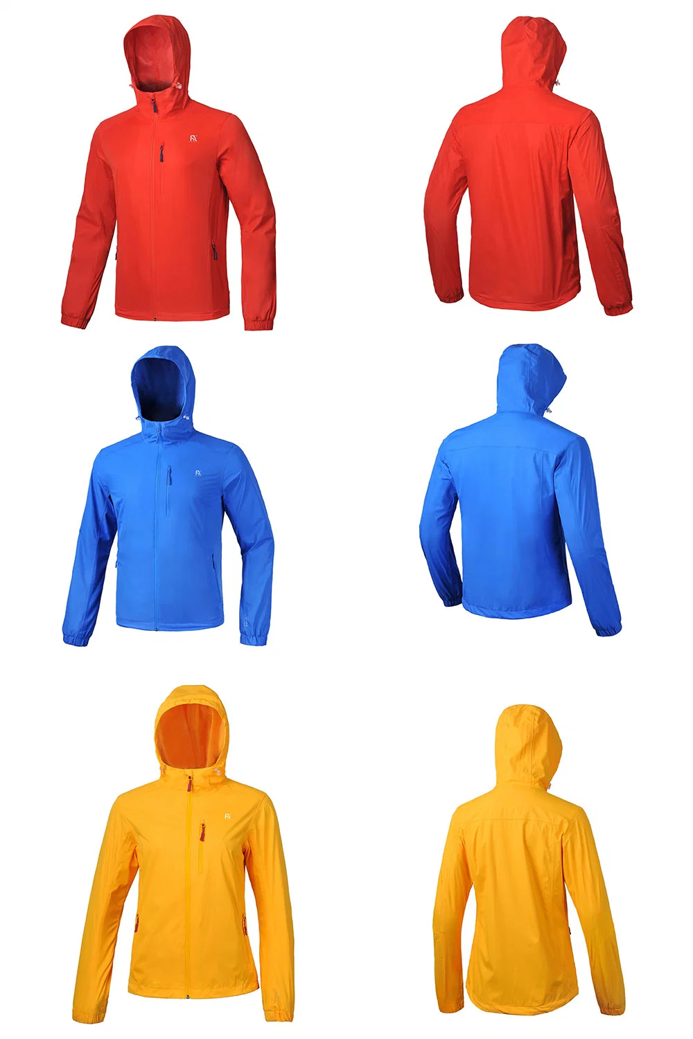 Men Waterproof Outdoor Jackets Sports Wear Windproof Softshell Hoody Windbreaker Lightweight Parka Rain Jacket with Mesh Lining
