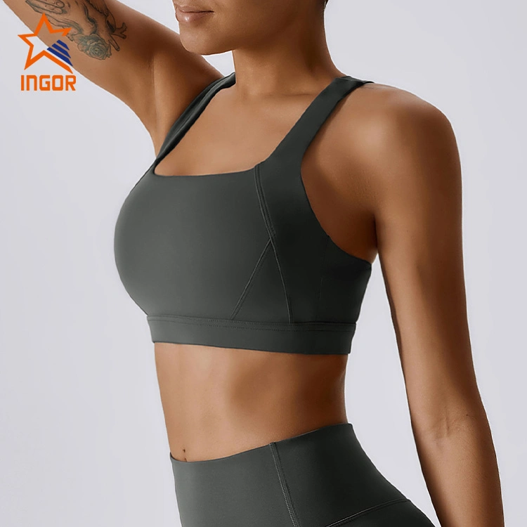 Ingor Sportswear Gym Wear Manufacturer Custom Wholesale Women Yoga Bra Sports High Impact Pilates Running Outdoor Fitness Sports Clothing Wear