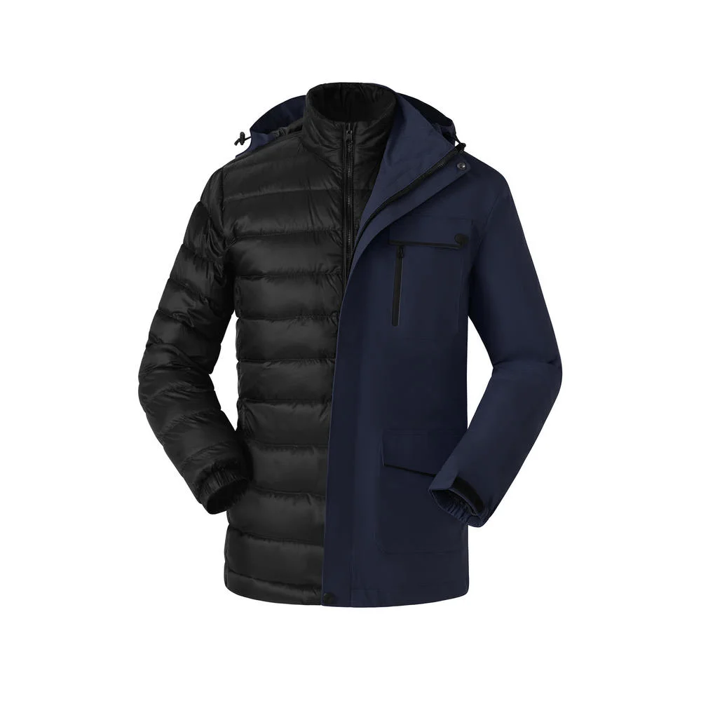 Winter Cold and Windproof Warm Thick Three-in-One Detachable Down Jacket