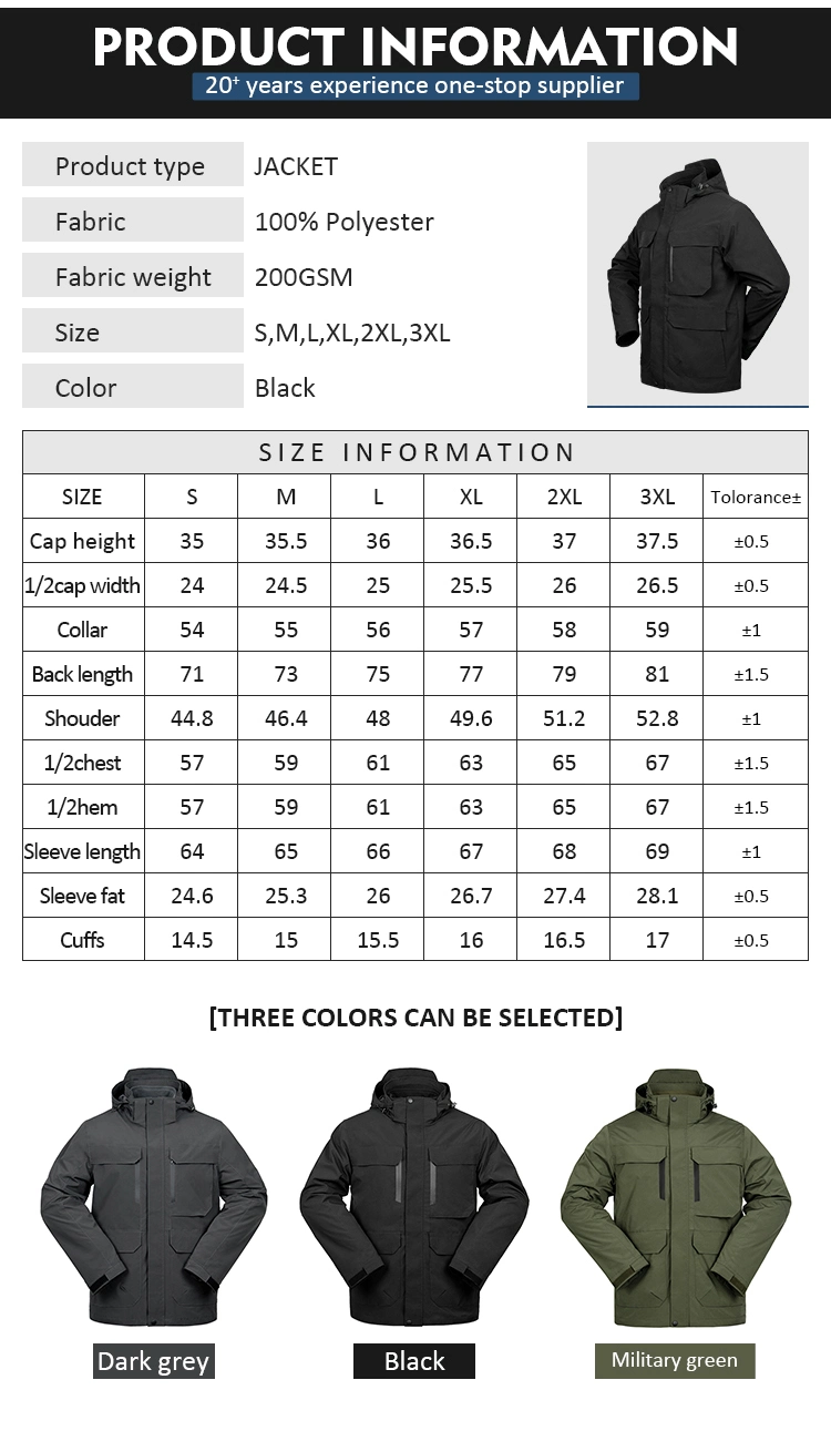 Outdoor Hunting Camouflage Tactical Winter Jackets for Men
