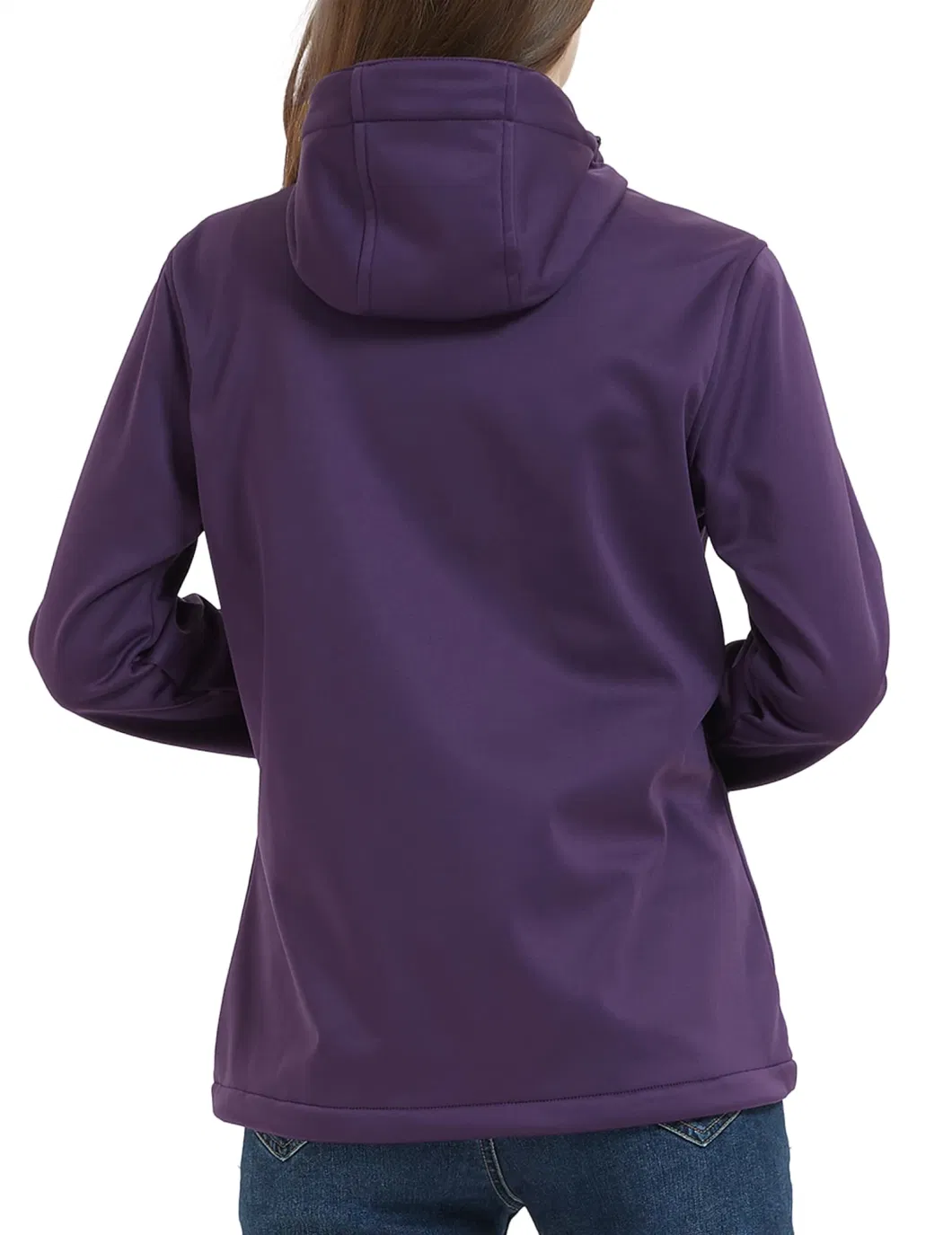 Asiapo China Factory Women&prime;s Purple Hiking Outdoor Gym Sports Softshell Jacket with Fleece Lined