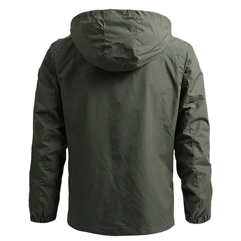 Wholesale Factory Men&prime;s Outdoor Windproof Plus Size Loose Hood Softshell Jacket