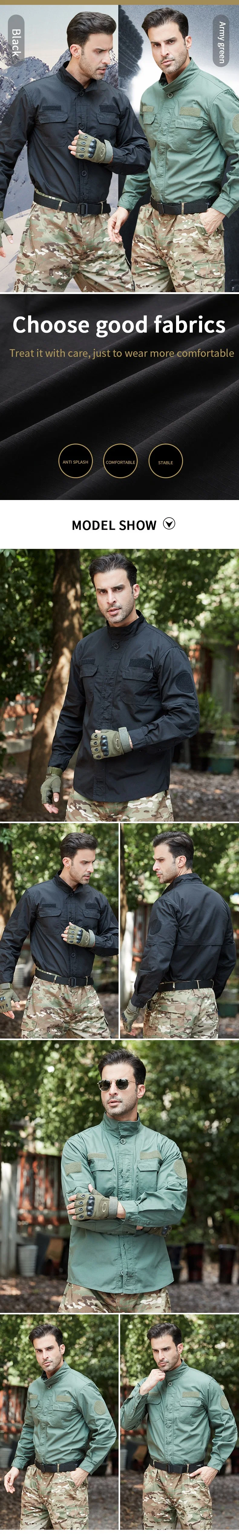 Military Style Outdoor Shirt with Waterproof Technology