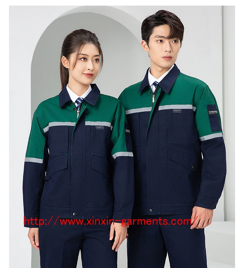 2024 Custom Made Cotton Polyester Mining Safety Clothes Men Women Work Wear Uniform Made in China (W2359)