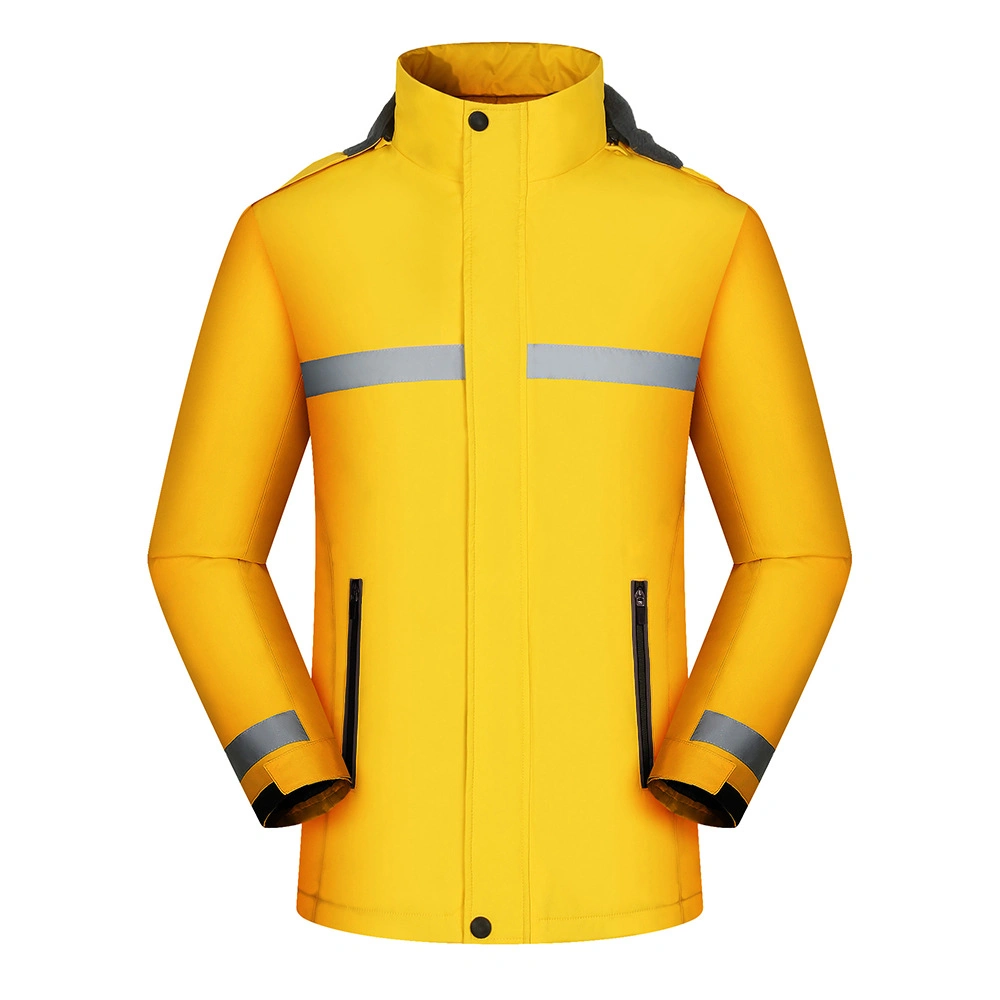 2021 Winter Security Work Windproof Waterproof High Visibility Reflective Safety Bomber Jacket