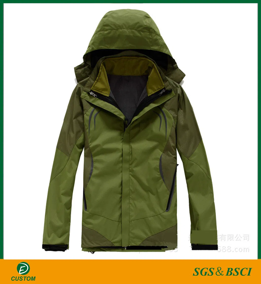 OEM Service Winter Outdoor Coat 3 in 1 Waterproof and Windproof Warm Jackets with Factory Price