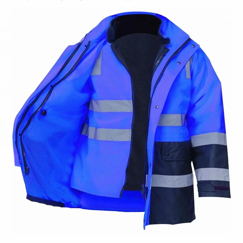 European High Quality Reflective Safety Jacket Shis Vis Winter Work Wear