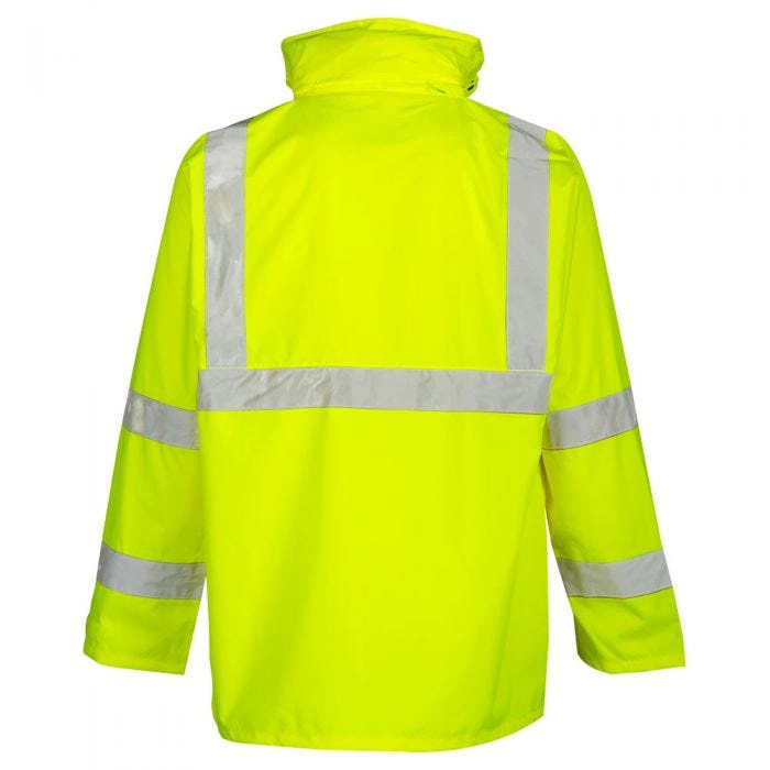 Outdoor Work Reflective Safety Clothing PU Waterproof Breathable Raincoat Workwear Suit