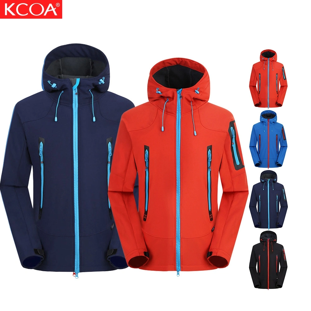 Warm Heated Windproof Sports Hoodie Custom Rain Softshell Jacket for Men