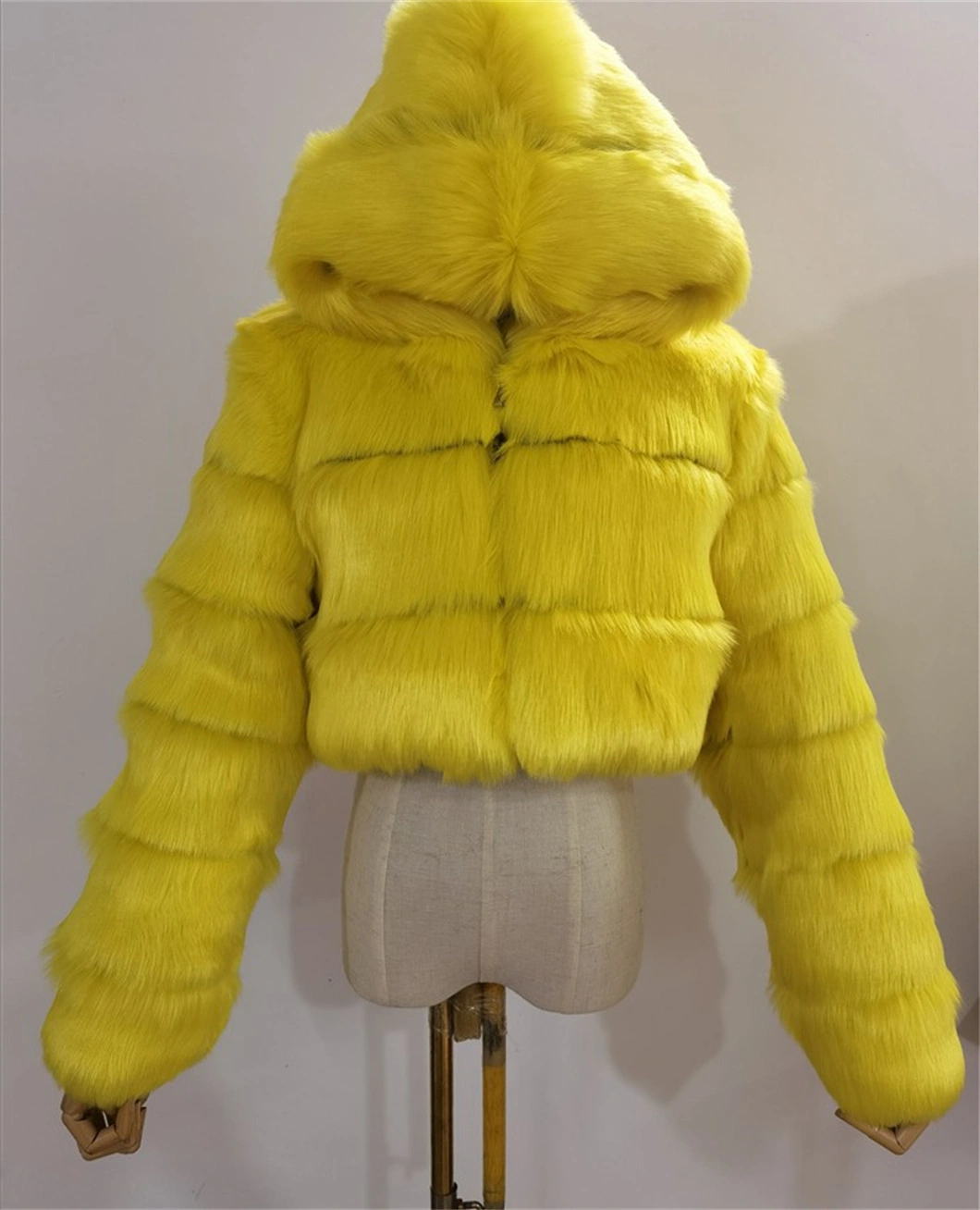 Women Fashion Multicolor Warm Hooded Fur Coat Plus Size S-8XL Winter Jacket