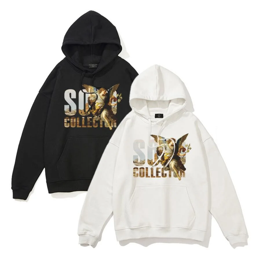 High Quality 100% Cotton Thick Pullover Sweatshirt Printing and Embroidery OEM Custom Hoodies Men