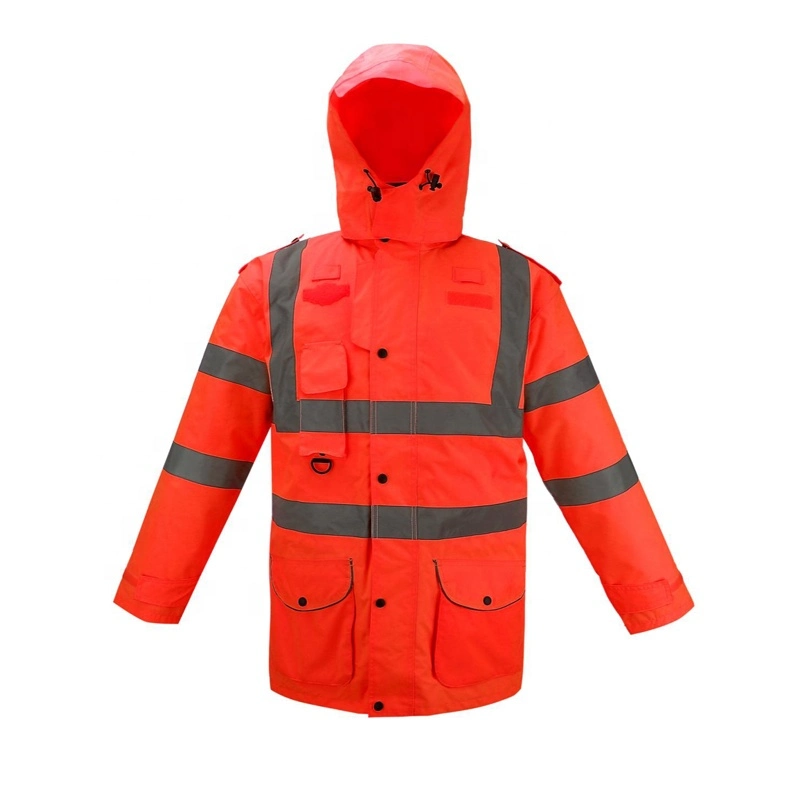High Visibility Fluorescent Reflective Winter 3 in 1 Safety Jacket