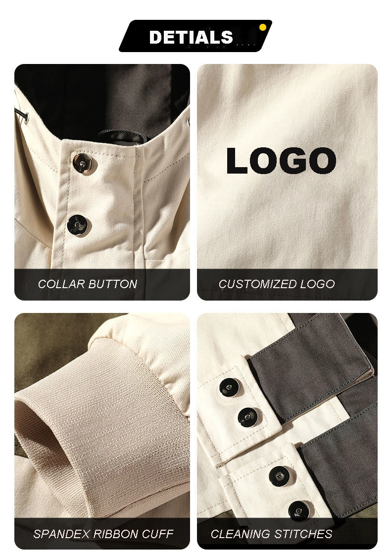 Factory Supply New Fashion Windproof Jacket Customized Logo Cotton Twill Men Fashion Warm Jacket