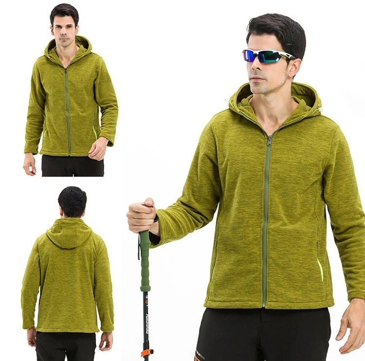 Factory Customized Fleece Outdoor Zipper-up Windproof Hoodied Keep Warm Jacket Autumn Winter