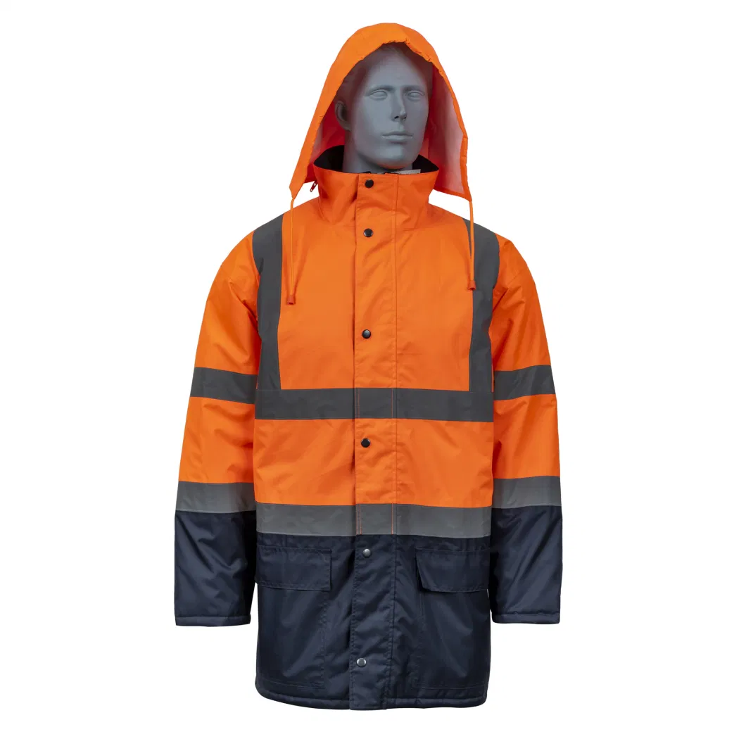 Waterproof Raincoat Winter Windbreaker Breathable Sports Men&prime;s High Visibility Hi Vis Reflective Safety Clothing Protective Security Apparel Workwear Jackets