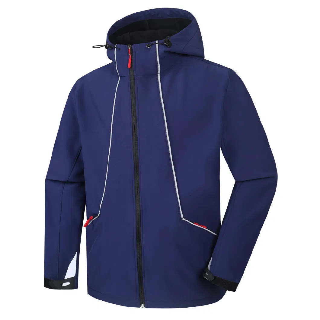 Wholesale Factory Hooded Outdoor Windproof Soft Shell Sports Jacket
