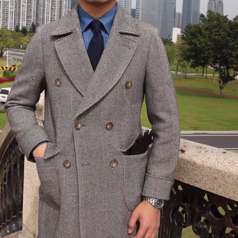 ODM Man Overcoat Spring / Autumn Customized Garment Men Jacket Outerwear Coat